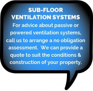 Sub-floor ventilation systems